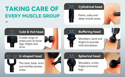 Massage Gun - Deep Tissue with Heat & Cold Therapy