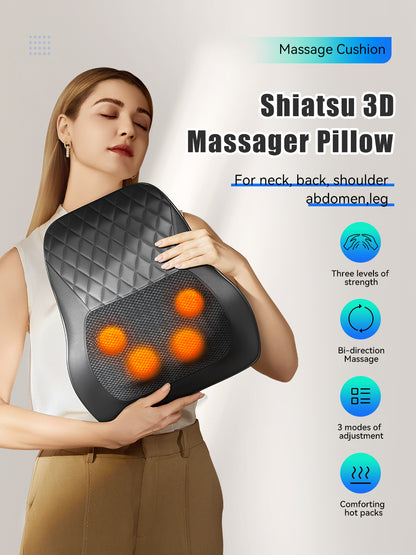 Heated Back & Neck Massager - 3D Deep Tissue Relief