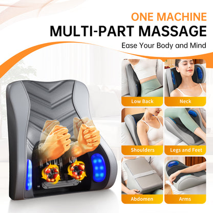 Shiatsu Back Massager - 16 Nodes with Heat Therapy