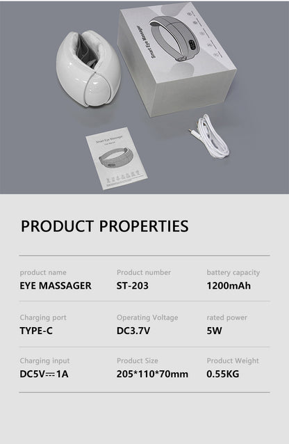Smart Eye Massager - Heat, Vibration & Voice Guidance