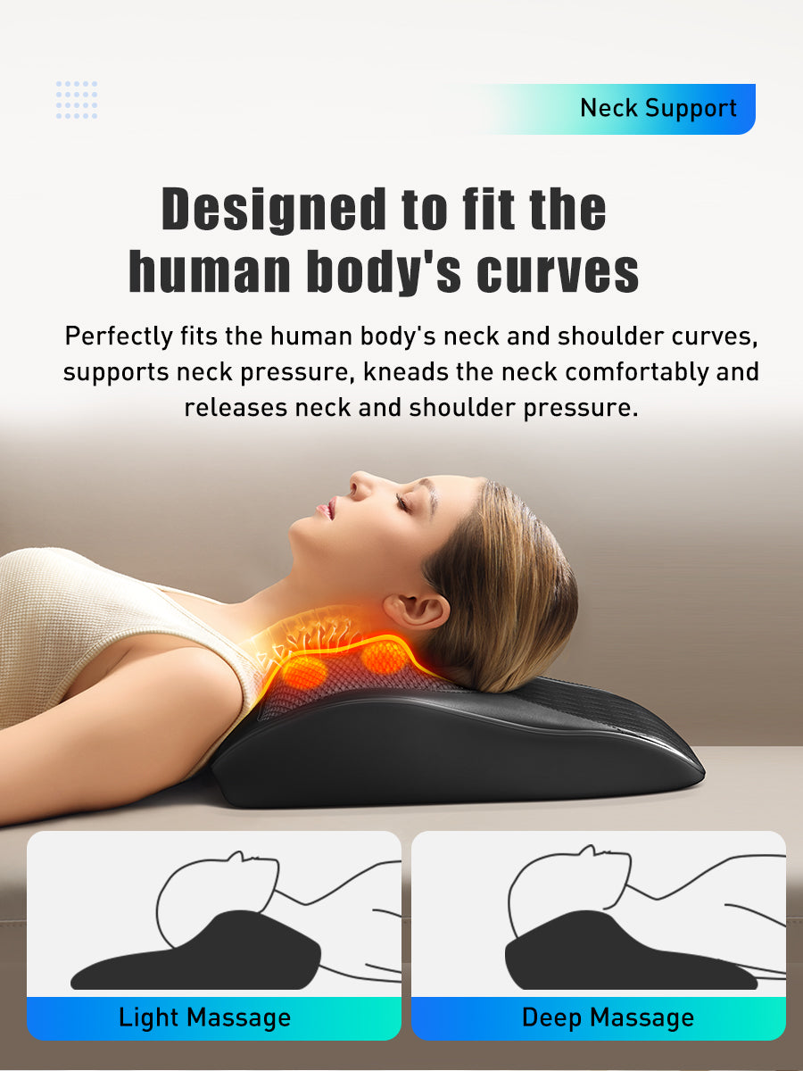 Heated Back & Neck Massager - 3D Deep Tissue Relief