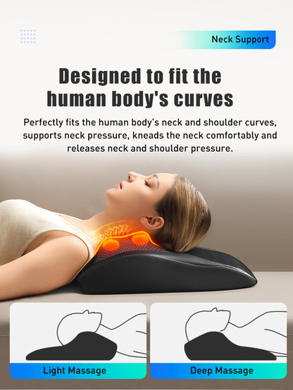 Heated Back & Neck Massager - 3D Deep Tissue Relief