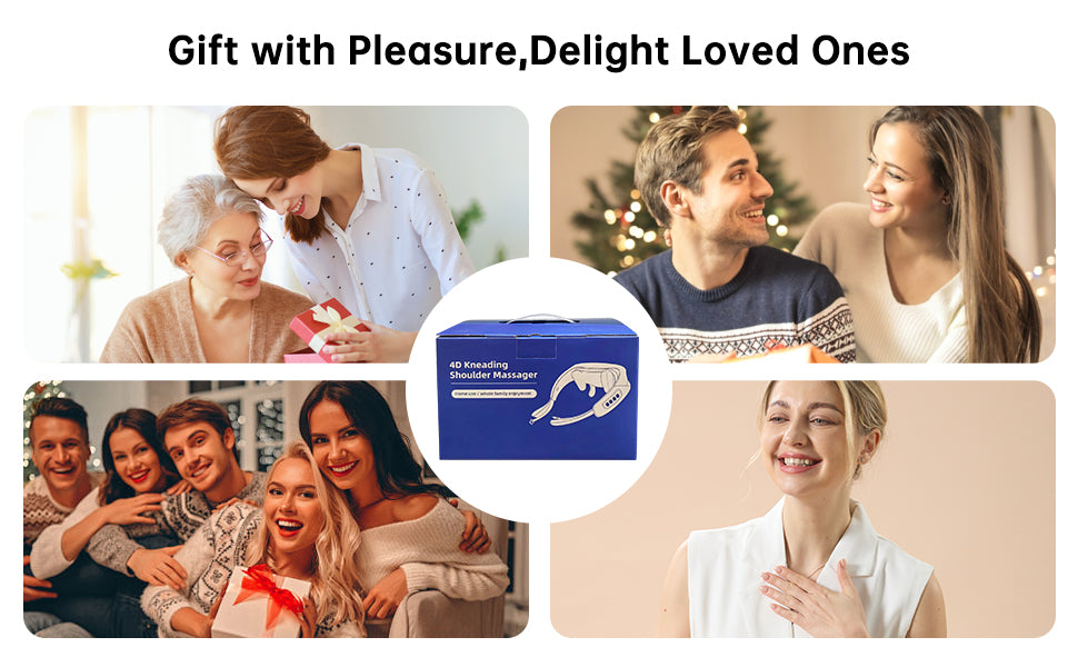 Cordless Neck Massager - 4D Shiatsu with Heat Therapy