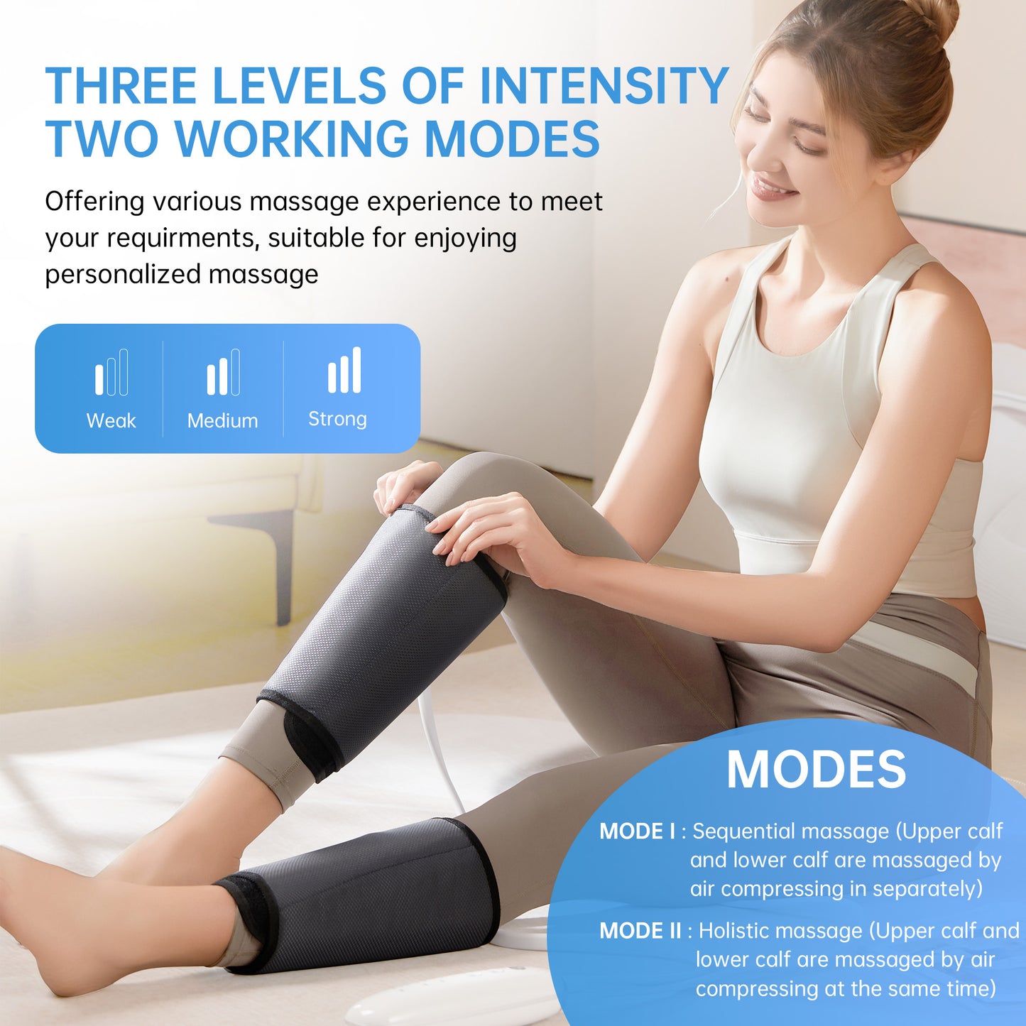 Leg Massager - Air Compression & Heat for Circulation