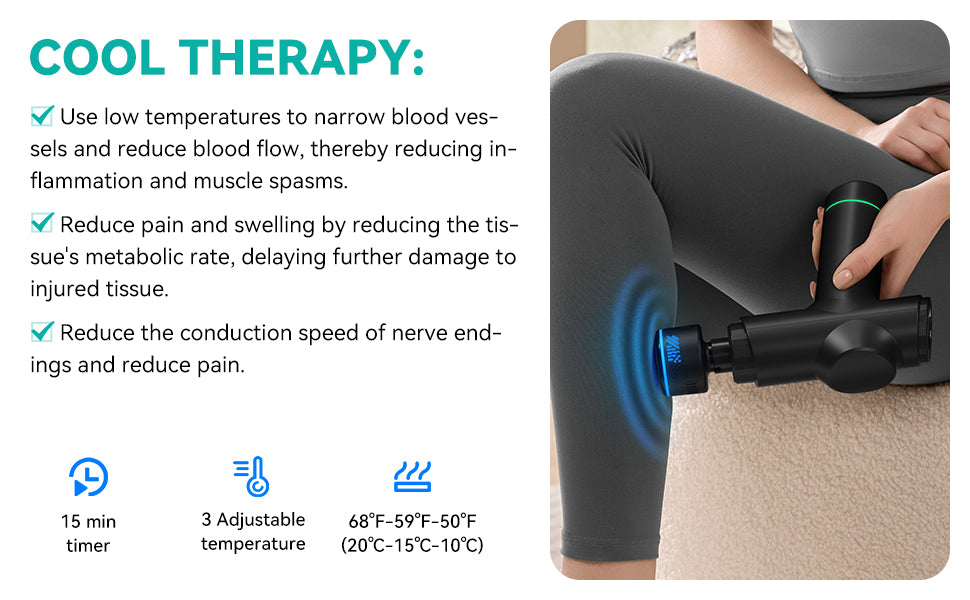 Massage Gun - Deep Tissue with Heat & Cold Therapy