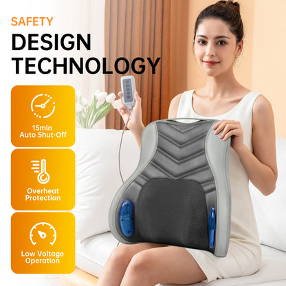 Shiatsu Back Massager - 16 Nodes with Heat Therapy