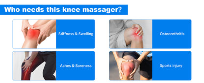 Cordless Knee Massager - Infrared Heat & Vibration